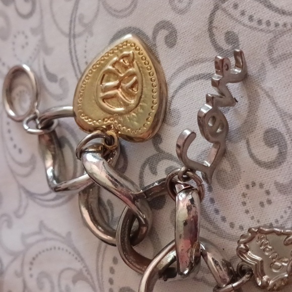 Guess Crystal Gold Crown and Heart Charm Bracelet - Picture 6 of 8